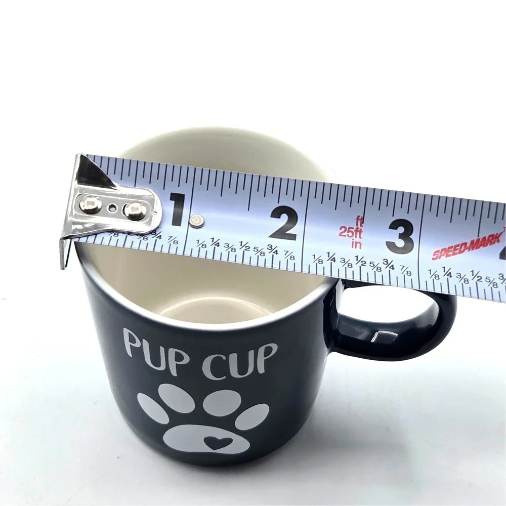 Pup Cup ‎ Puppuccino Ceramic 4oz Cup- Pet Dog Mom Dad Gifts, Dog Treat Cup